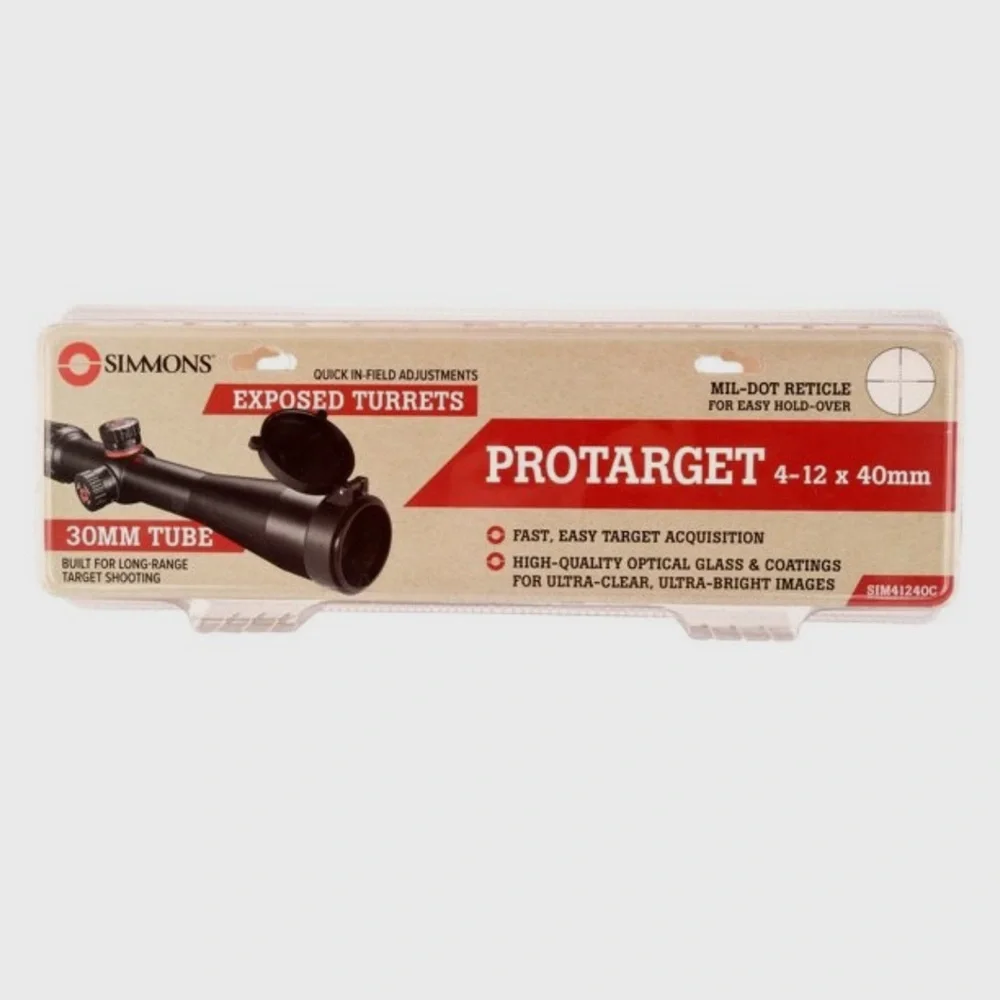 Brand New Simmons ProTarget 4-12x40mm 30mm Tube, Riflescope